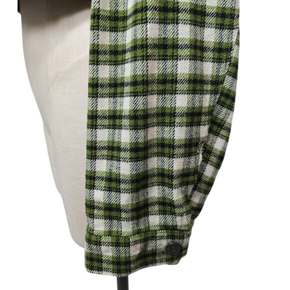 Urban Outfitters BDG Carissa Flannel Cropped Shirt Jacket Size‎ Small in Green - Picture 8 of 10